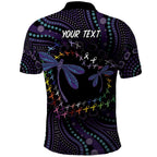 Fight Cancer In All Colors Australia Indigenous Polo Shirt Dragonflies Aboriginal Art