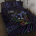 Fight Cancer In All Colors Australia Indigenous Quilt Bed Set Dragonflies Aboriginal Art
