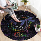 Fight Cancer In All Colors Australia Indigenous Round Carpet Dragonflies Aboriginal Art