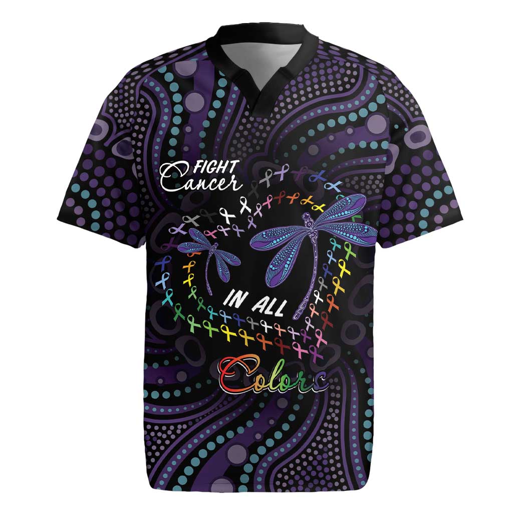 Fight Cancer In All Colors Australia Indigenous Rugby Jersey Dragonflies Aboriginal Art