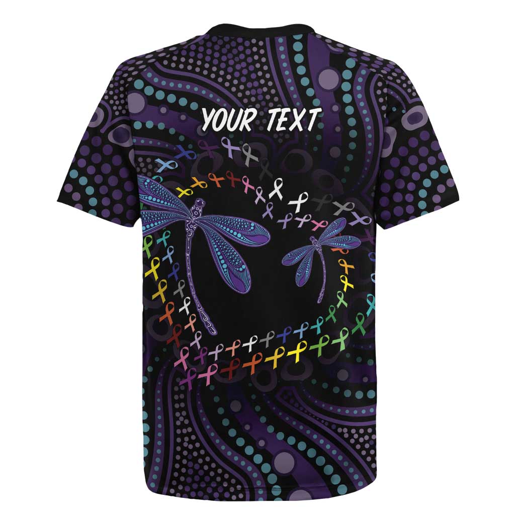 Fight Cancer In All Colors Australia Indigenous Rugby Jersey Dragonflies Aboriginal Art