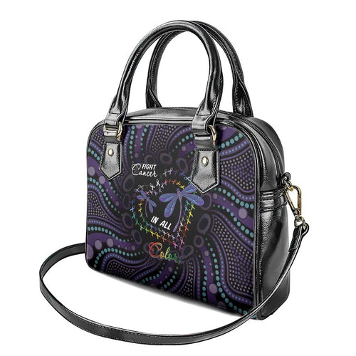 Fight Cancer In All Colors Australia Indigenous Shoulder Handbag Dragonflies Aboriginal Art