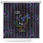 Fight Cancer In All Colors Australia Indigenous Shower Curtain Dragonflies Aboriginal Art