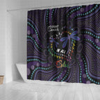 Fight Cancer In All Colors Australia Indigenous Shower Curtain Dragonflies Aboriginal Art