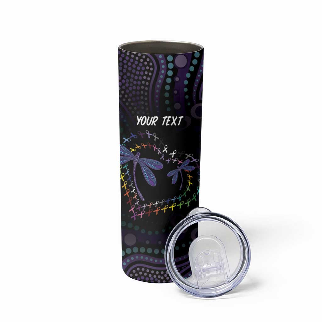 Fight Cancer In All Colors Australia Indigenous Skinny Tumbler Dragonflies Aboriginal Art