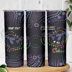 Fight Cancer In All Colors Australia Indigenous Skinny Tumbler Dragonflies Aboriginal Art