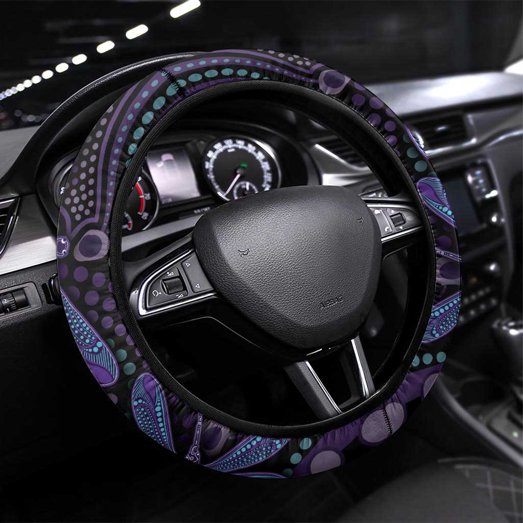 Fight Cancer In All Colors Australia Indigenous Steering Wheel Cover Dragonflies Aboriginal Art