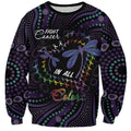 Fight Cancer In All Colors Australia Indigenous Sweatshirt Dragonflies Aboriginal Art