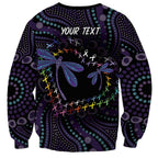 Fight Cancer In All Colors Australia Indigenous Sweatshirt Dragonflies Aboriginal Art