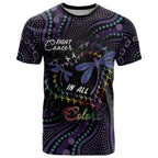 Fight Cancer In All Colors Australia Indigenous T Shirt Dragonflies Aboriginal Art