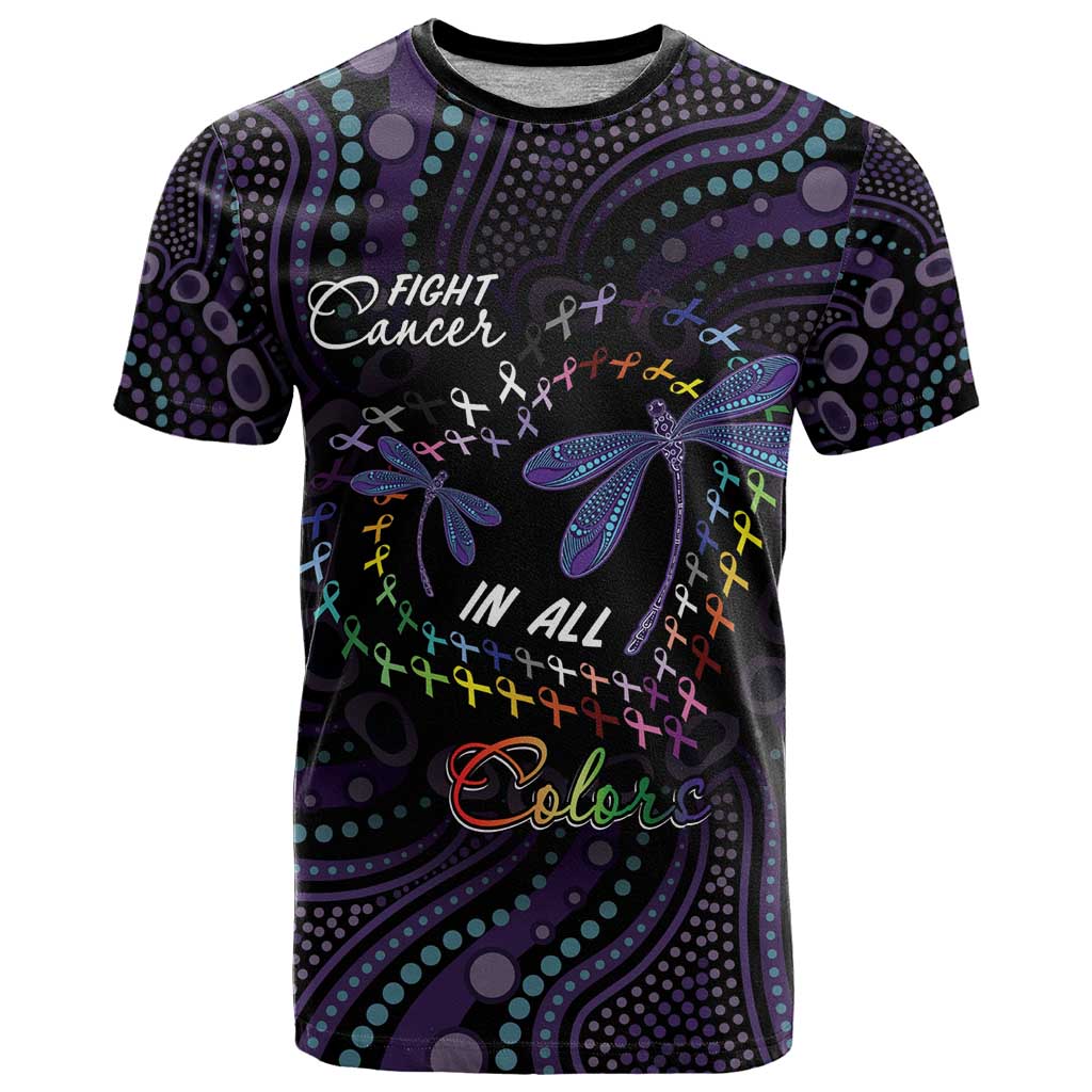 Fight Cancer In All Colors Australia Indigenous T Shirt Dragonflies Aboriginal Art