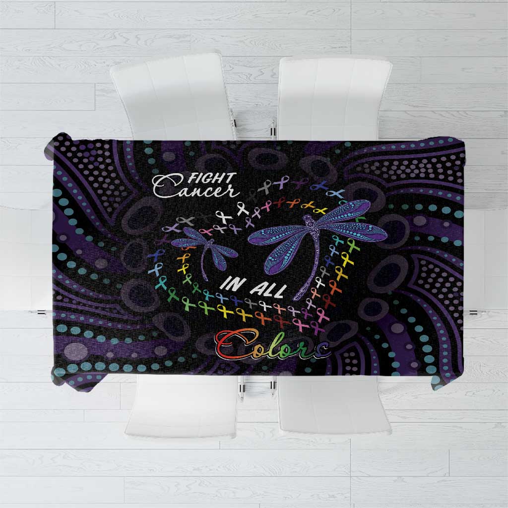 Fight Cancer In All Colors Australia Indigenous Tablecloth Dragonflies Aboriginal Art