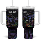 Fight Cancer In All Colors Australia Indigenous Tumbler With Handle Dragonflies Aboriginal Art