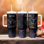 Fight Cancer In All Colors Australia Indigenous Tumbler With Handle Dragonflies Aboriginal Art