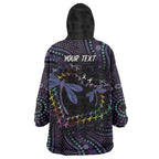 Fight Cancer In All Colors Australia Indigenous Wearable Blanket Hoodie Dragonflies Aboriginal Art
