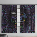 Fight Cancer In All Colors Australia Indigenous Window Curtain Dragonflies Aboriginal Art