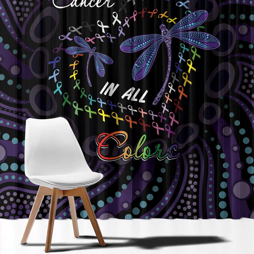 Fight Cancer In All Colors Australia Indigenous Window Curtain Dragonflies Aboriginal Art