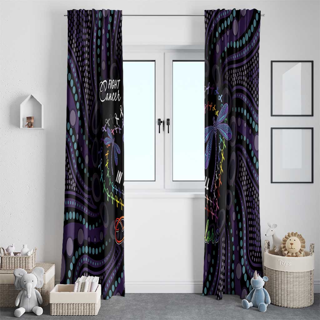 Fight Cancer In All Colors Australia Indigenous Window Curtain Dragonflies Aboriginal Art