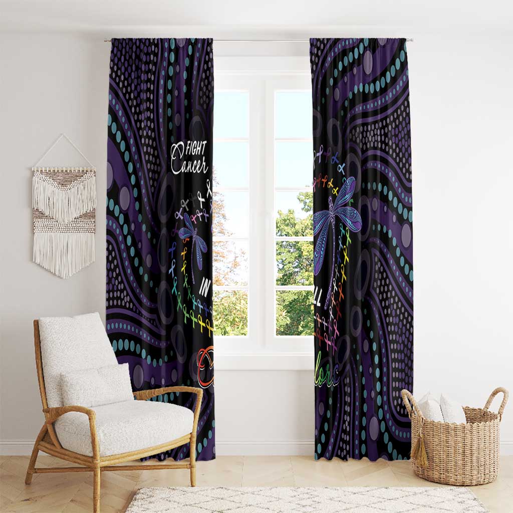 Fight Cancer In All Colors Australia Indigenous Window Curtain Dragonflies Aboriginal Art