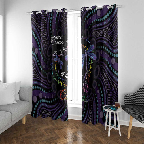 Fight Cancer In All Colors Australia Indigenous Window Curtain Dragonflies Aboriginal Art