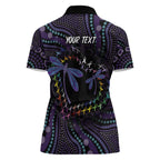 Fight Cancer In All Colors Australia Indigenous Women Polo Shirt Dragonflies Aboriginal Art