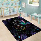 Australia Indigenous Aboriginal Arts Area Rug Hummingbird - Fight Cancer In All Colors