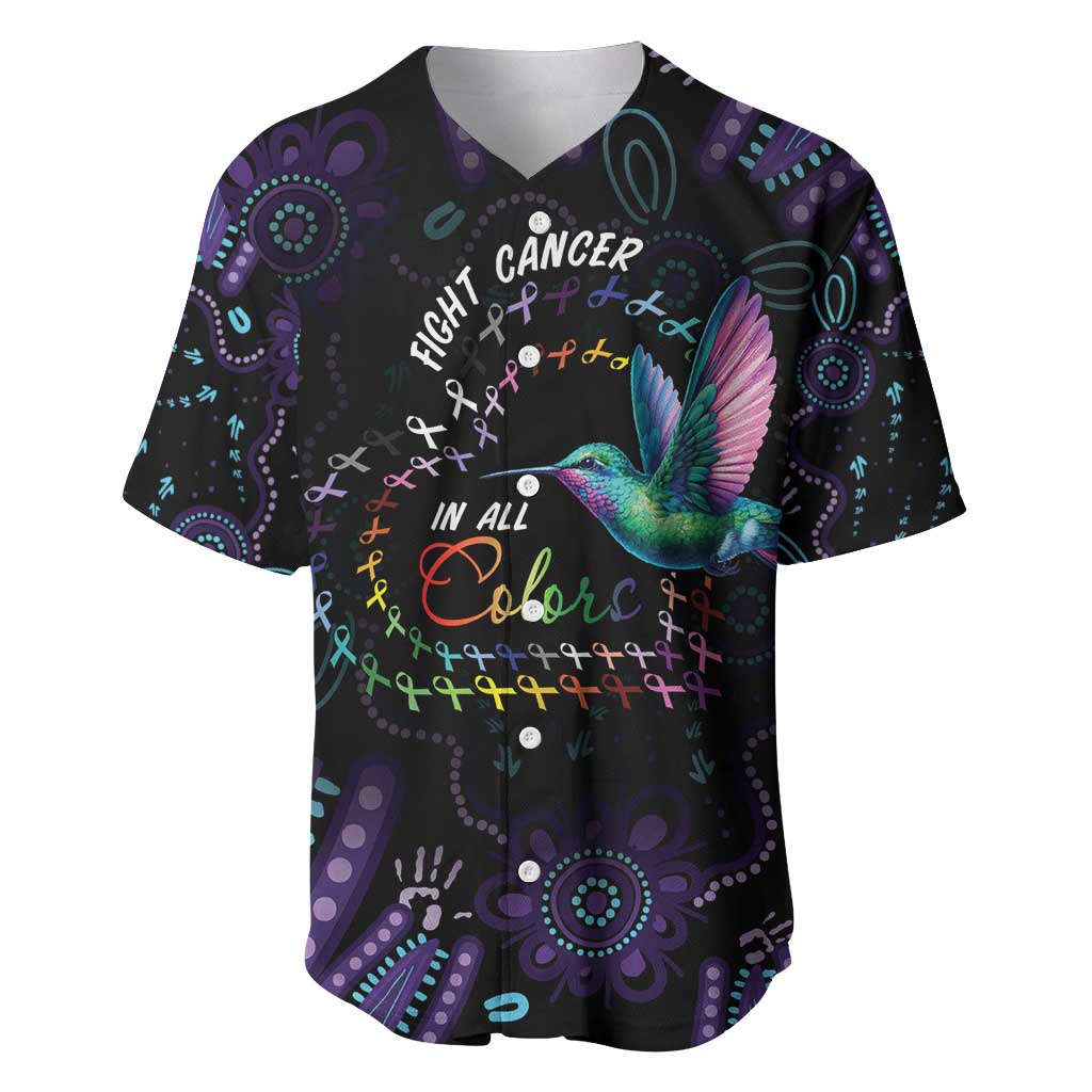 Australia Indigenous Aboriginal Arts Baseball Jersey Hummingbird - Fight Cancer In All Colors