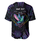 Australia Indigenous Aboriginal Arts Baseball Jersey Hummingbird - Fight Cancer In All Colors