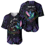Australia Indigenous Aboriginal Arts Baseball Jersey Hummingbird - Fight Cancer In All Colors