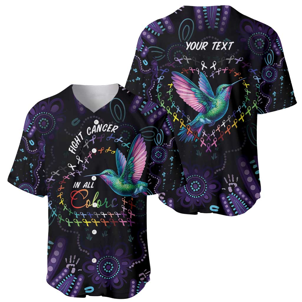 Australia Indigenous Aboriginal Arts Baseball Jersey Hummingbird - Fight Cancer In All Colors