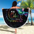 Australia Indigenous Aboriginal Arts Beach Blanket Hummingbird - Fight Cancer In All Colors