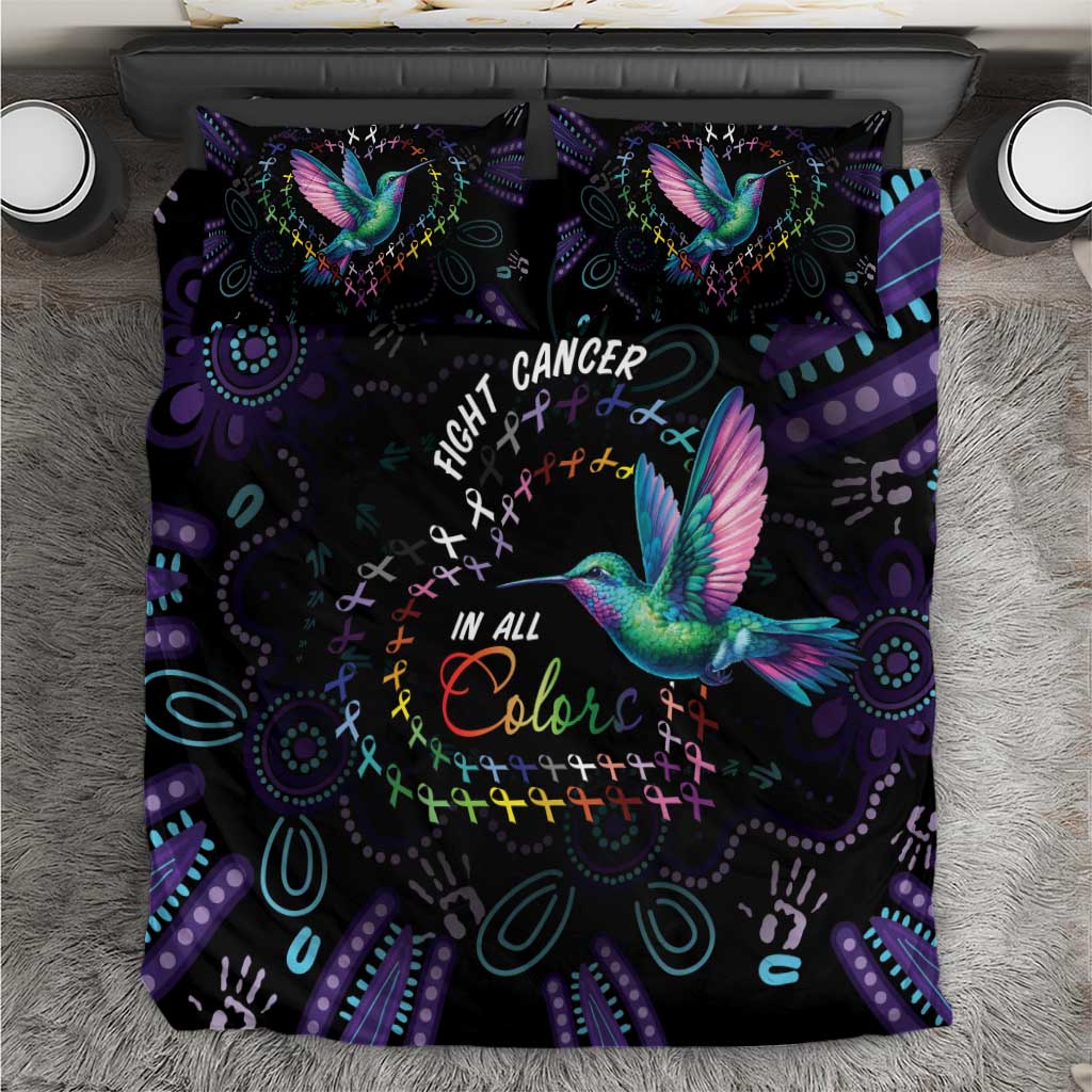 Australia Indigenous Aboriginal Arts Bedding Set Hummingbird - Fight Cancer In All Colors