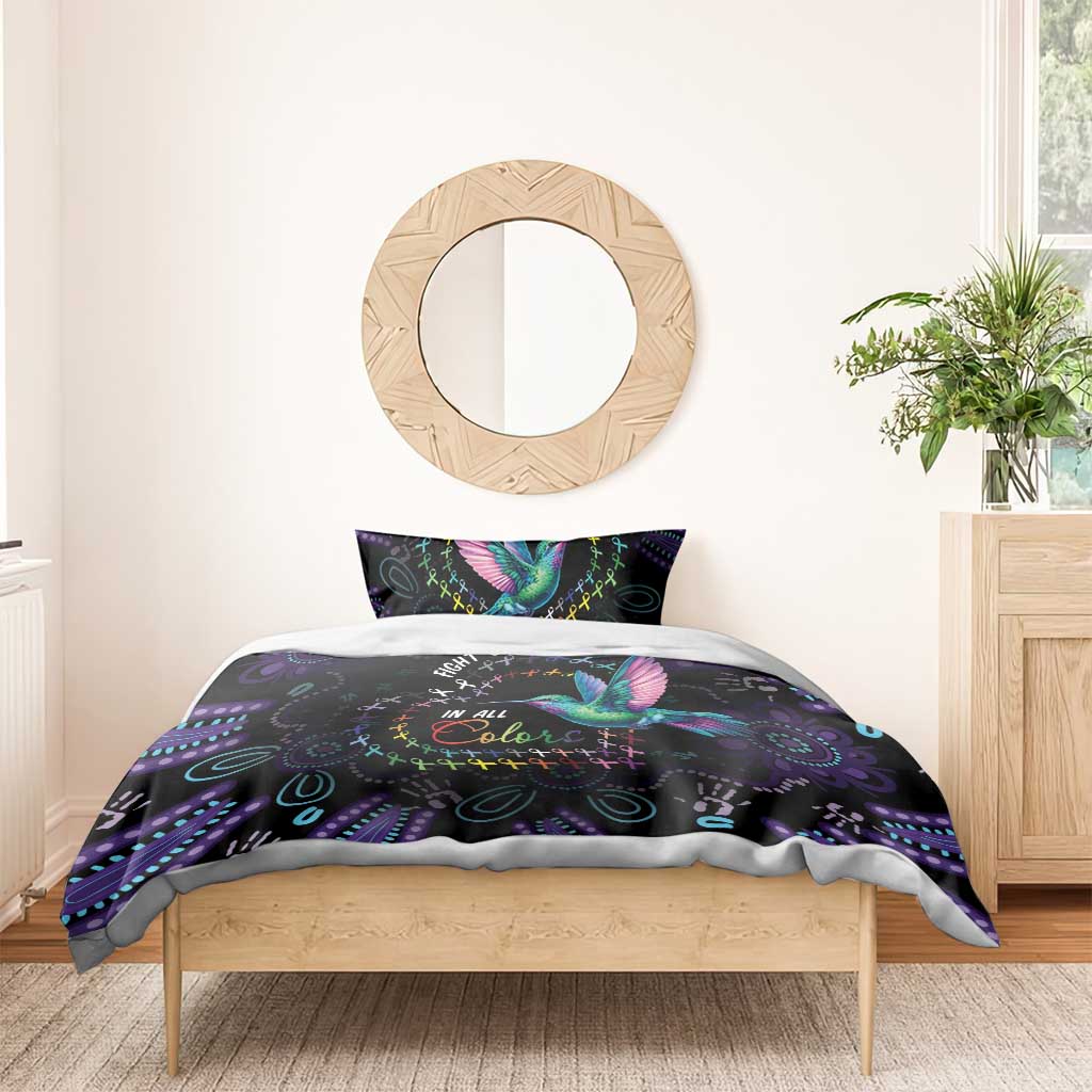 Australia Indigenous Aboriginal Arts Bedding Set Hummingbird - Fight Cancer In All Colors