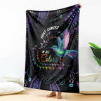 Australia Indigenous Aboriginal Arts Blanket Hummingbird - Fight Cancer In All Colors