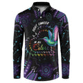 Australia Indigenous Aboriginal Arts Button Sweatshirt Hummingbird - Fight Cancer In All Colors
