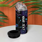 Australia Indigenous Aboriginal Arts 4 in 1 Can Cooler Tumbler Hummingbird - Fight Cancer In All Colors
