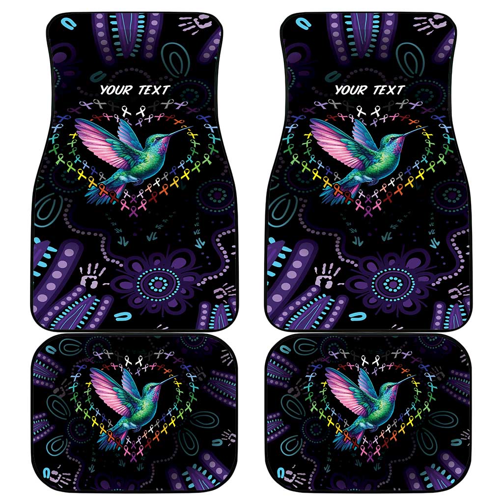 Australia Indigenous Aboriginal Arts Car Mats Hummingbird - Fight Cancer In All Colors