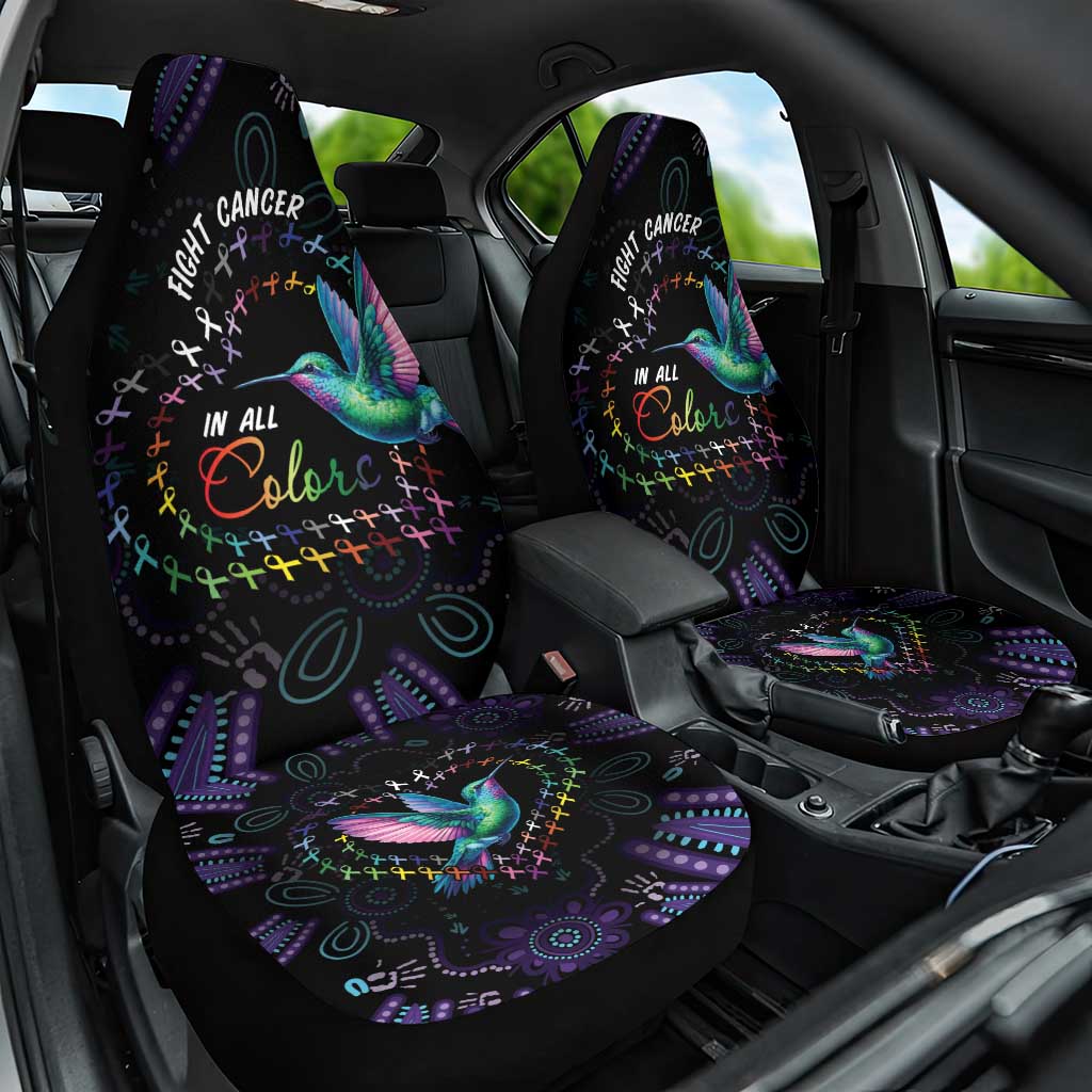 Australia Indigenous Aboriginal Arts Car Seat Cover Hummingbird - Fight Cancer In All Colors
