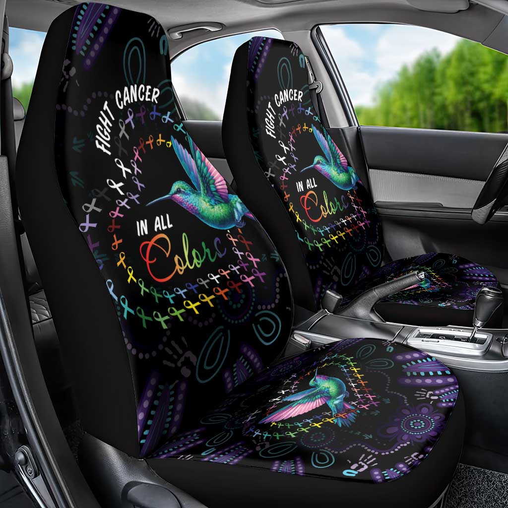 Australia Indigenous Aboriginal Arts Car Seat Cover Hummingbird - Fight Cancer In All Colors