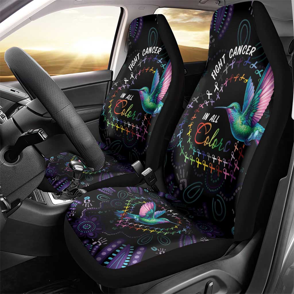 Australia Indigenous Aboriginal Arts Car Seat Cover Hummingbird - Fight Cancer In All Colors