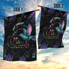 Australia Indigenous Aboriginal Arts Garden Flag Hummingbird - Fight Cancer In All Colors
