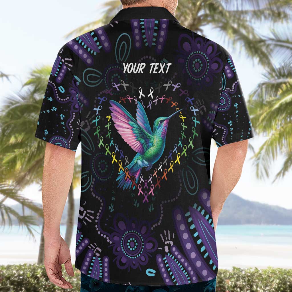 Australia Indigenous Aboriginal Arts Hawaiian Shirt Hummingbird - Fight Cancer In All Colors