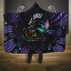 Australia Indigenous Aboriginal Arts Hooded Blanket Hummingbird - Fight Cancer In All Colors