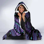 Australia Indigenous Aboriginal Arts Hooded Blanket Hummingbird - Fight Cancer In All Colors