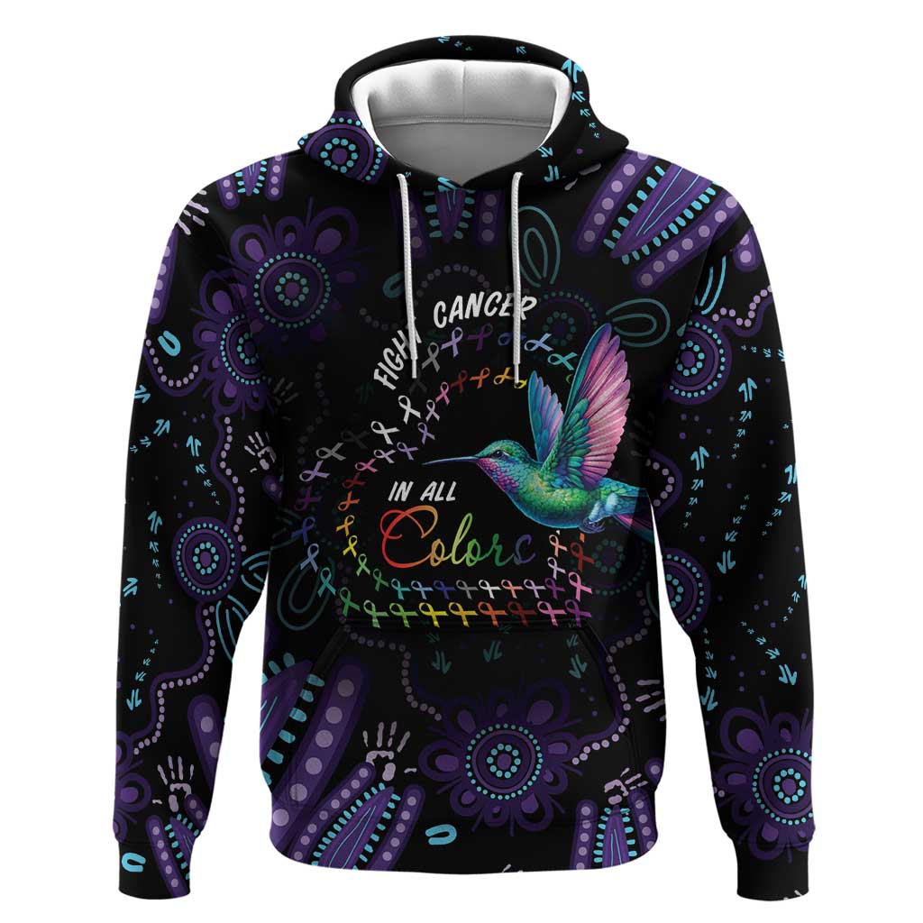 Australia Indigenous Aboriginal Arts Hoodie Hummingbird - Fight Cancer In All Colors