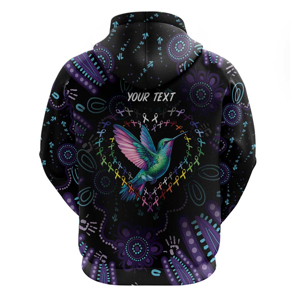 Australia Indigenous Aboriginal Arts Hoodie Hummingbird - Fight Cancer In All Colors