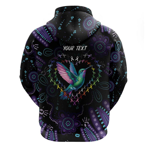Australia Indigenous Aboriginal Arts Hoodie Hummingbird - Fight Cancer In All Colors