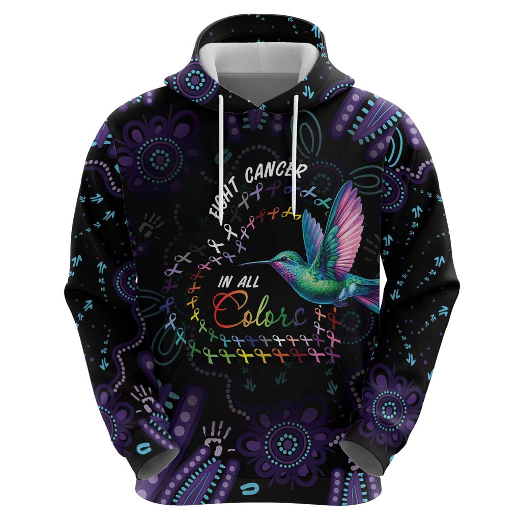 Australia Indigenous Aboriginal Arts Hoodie Hummingbird - Fight Cancer In All Colors