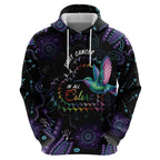 Australia Indigenous Aboriginal Arts Hoodie Hummingbird - Fight Cancer In All Colors