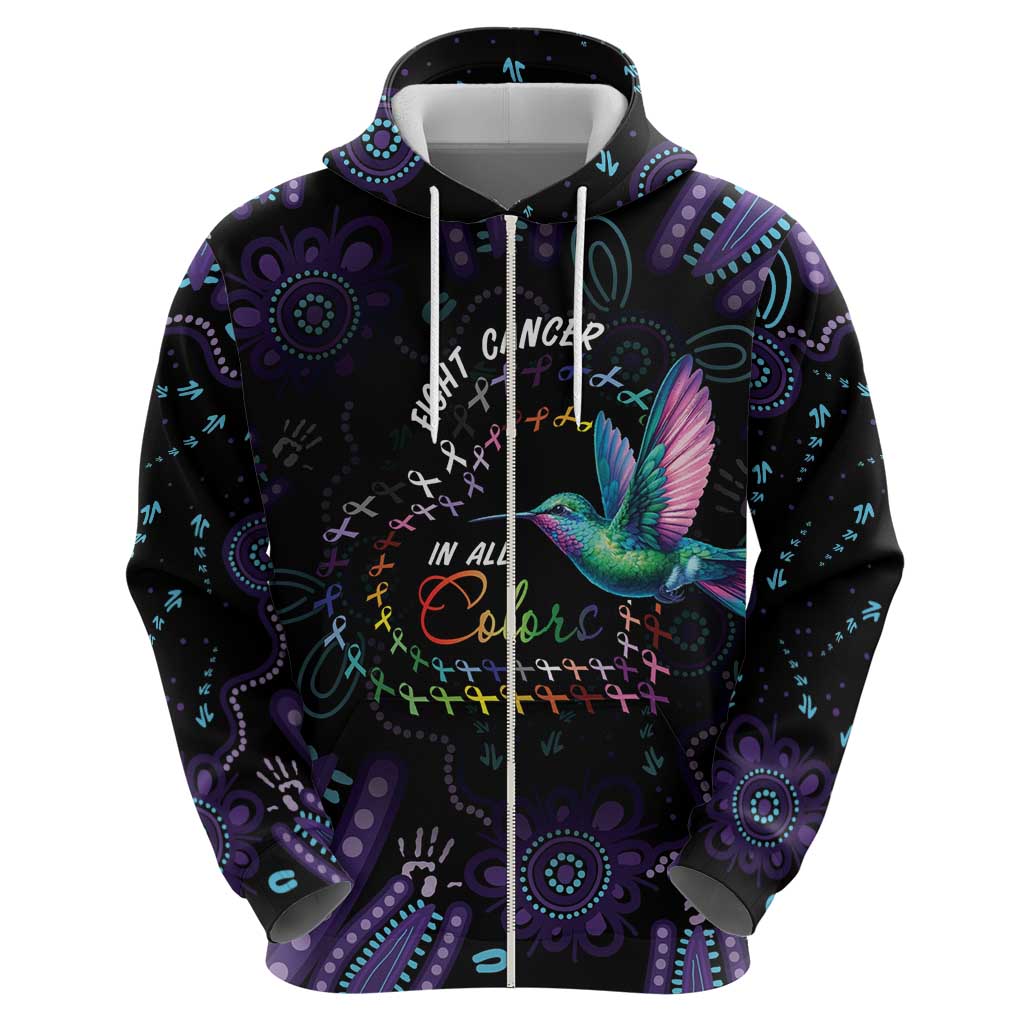 Australia Indigenous Aboriginal Arts Hoodie Hummingbird - Fight Cancer In All Colors
